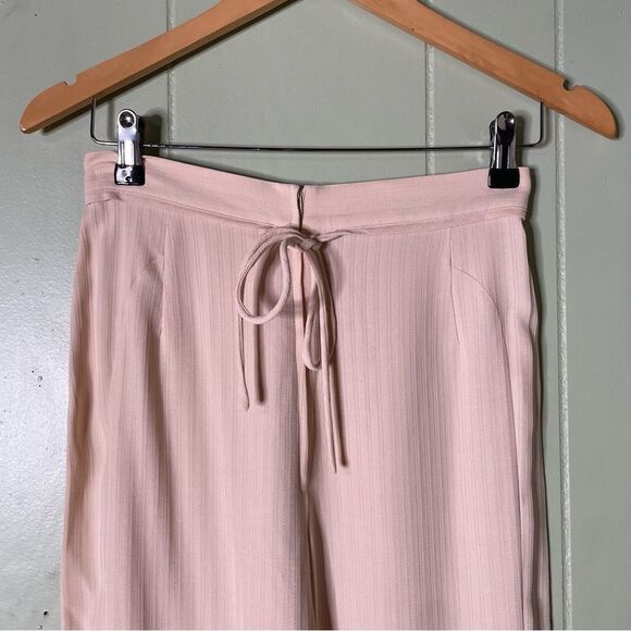 Vtg Giorgio‎ Armani Pants Italy Taupe Straight Leg Trousers Bow Pants 27X30 - Picture 2 of 10